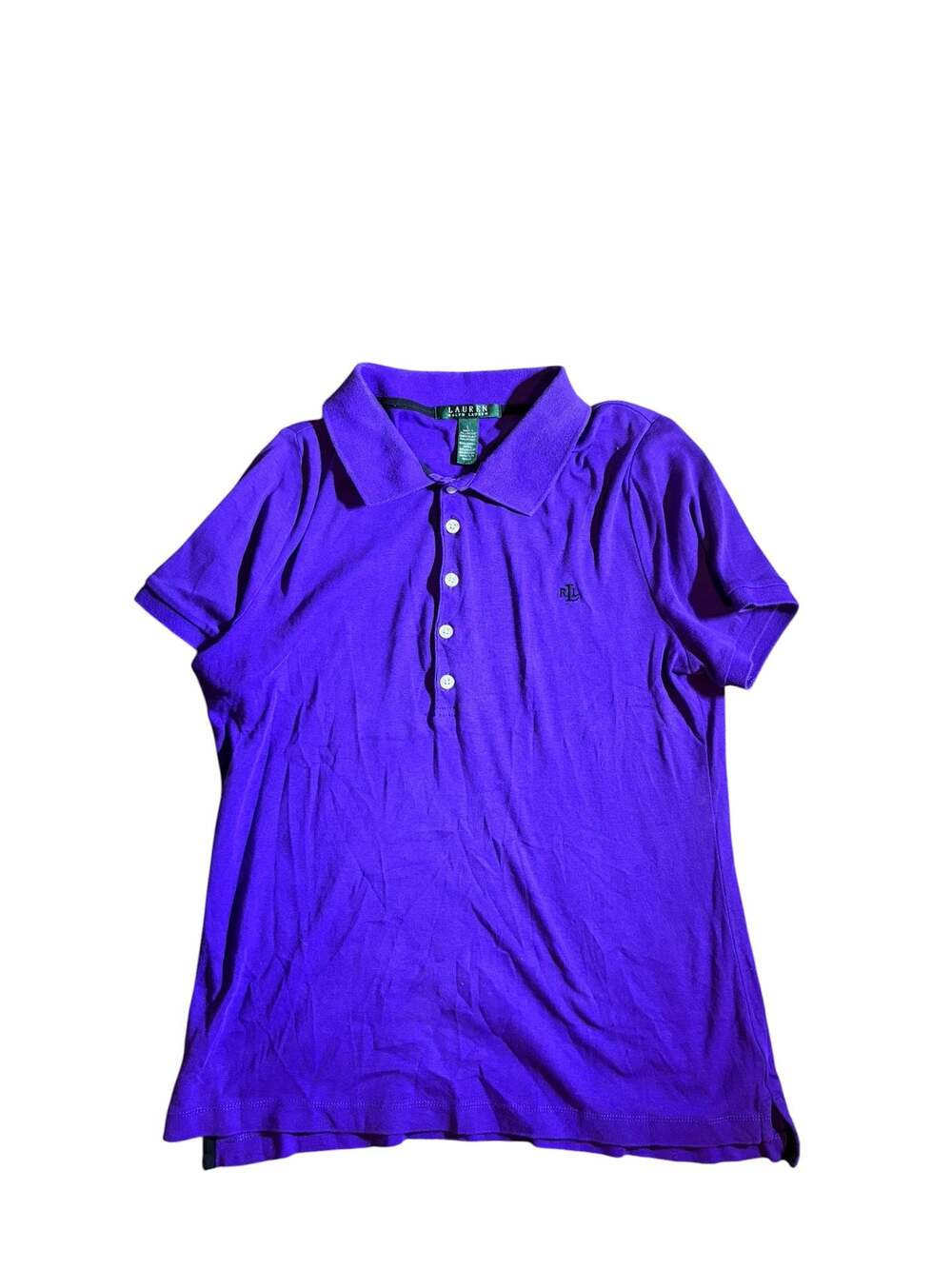 Lauren Ralph Lauren Women's Short Sleeve Cotton Polo Shirt Purple